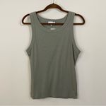 Michael Stars  Olive Boatneck Sleeveless Tank‎ Top NWT Size Large Photo 2