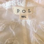 POL Floral Lace Kimono Duster Cardigan Sheer Cream Boho Medium Large Photo 5