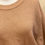 ZARA Tan Ribbed Sweater Oversized Knit Brown Crop M Photo 2