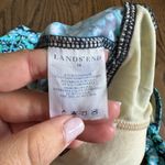 Lands' End  Womens Teal Green Black Paisley Halter Tankini Swim Suit Top Size 14 Photo 5