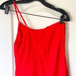 Reformation  Madison One-Shoulder Mini Dress Red Hot Day XS EUC Photo 4