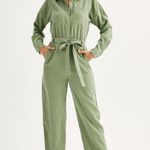 Nine West Green Utility Jumpsuit Photo 0