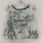 Calvin Klein  Cropped Tank Top Tye Dye Womens Large Grey Photo 0
