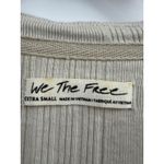 We The Free  Striped Collared Pullover Shirt Beige Extra Small Long Sleeve Photo 1