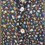 Impressions (Woman) Vintage 80's/90's Cottage Floral Button Down Blouse Navy-XL Photo 2