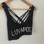 Black Luvapole Pole Dance Fitness Strappy Sports Bra Size M Photo 1