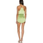 RAYS FOR DAYS Avery Romper Fern Green Satin 100% Viscose Waist Tie Size M‎ Size M Photo 1