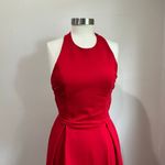 Anthropologie DRA  Dress Halter Backless Skater Red Dress Size Small Photo 6