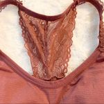 Laura Ashley  Mauve Pink Lace Racerback Bralette Size Medium Wireless Comfort Photo 1