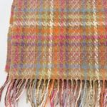 Cashmere Scarf Multicolor Houndstooth Made in Scotland 100% Cashmere Soft Pink Photo 2