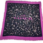 Coach Signature Horse And Carriage Camouflage Print Oversized Square Scarf Wrap Photo 10