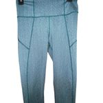 Under Armour  Teal Patterned HeatGear Mid-Rise Ankle Leggings Women's Small Photo 1