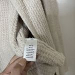 Barefoot Dreams cozy chic ivory beige waffle knit drape front cardigan sweater Photo 3