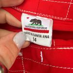 Birdwell Beach Britches Red Womens Peace USA Surf Swim Board Shorts Size 14 Photo 7