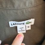 Lacoste Army Green Button Up Safari Belted Shirt Dress | S Photo 4