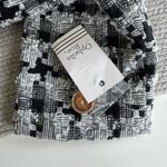 Ophelia Roe  Black White Houndstooth Tweed Cropped Jacket Gold Buttons Large NEW Photo 6