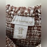 House of Harlow 1960 Women brown Gingham Smocked Jumpsuit Linen Blend wide leg M Photo 1