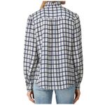 Joie NWT  Mintee Ruffle Blue and White Windowpane Shirt Photo 5