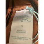 Kona Sol Womens Zebra Print Cross Tie Back Bikini Top Brown Black  Size Small Photo 1