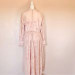 Ivy City Co Pink /Blush Floral Tulle Long Sleeves Ruffle Maxi Dress. Size 1X Photo 1