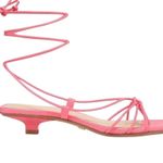 Veronica Beard NIB! Foley Ankle Wrap Strappy Sandal in Coral - Size 7.5 Photo 1