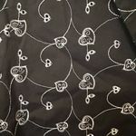 Foxcroft  black embroidered hearts blouse Photo 5