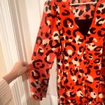 Ted Baker Red Rouleu Cheetah Print Dress Photo 5