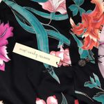 Nanette Lepore  Poppy One Piece Swimsuit Black Floral Halter Size 12 Photo 6