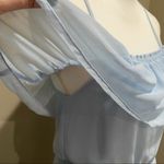 H&M Divided Off the Shoulder Dress Light Blue Size 8 Photo 4