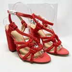 CAbi Red Braided Tiptoe Sandals Style 6012 Photo 3