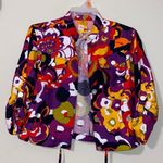 Ruby Rd. 10 womens collarless linen button jacket Purple Photo 2