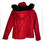Ambiance‎ Ski Puffer Jacket Red Size Medium With Black Faux Fur Hood Warm Winter Photo 1