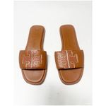 Tory Burch Double T Sport Slides Size 8.5 In Bourbon Miele/ Gold With Dustbag Photo 1