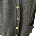 Parkhurst Canada Black Lambswool Angora Cardigan‎ Sweater Goldtone Button… Size L Photo 2