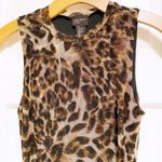 Free Press | Leopard Print Mesh Tank Sheath Dress X-Small Photo 5