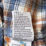 American Eagle Women's M Blue Orange Plaid Flannel Shirt Jacket 100% Cotton Size M Photo 6