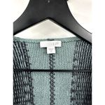 J. Jill Alpaca Wool Tribal Knit Sweater Fair Isle Open Front Cardigan Jacket XS Blue Photo 6