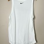 Nike Swoosh Stars Women's 1X White Dri-Fit Athletic Training Sport Gym Tank Top Photo 2