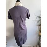 Cloth & Stone Cloth‎ & Stone XS Gray Rayon V-Neck Short Sleeve Casual T-Shirt Dress Photo 2