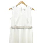 Calvin Klein NWT Off White Ribbon-Trim A-Line Knee Length Dress Women’s Size 6 Photo 5