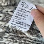 Chunky High Neck Wool Zip Up Sweater Gray Photo 6