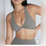 CSB sierra fade crop top sports bra criss cross open back thin straps latte Tan Size XS Photo 6
