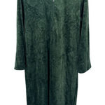 Miss Elaine Full Zip Gown Robe Womens Small Green Fleece Polyester Pockets Photo 0