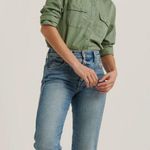 Lucky Brand  Green Long Sleeve Button Down Shirt Size Small Photo 1