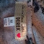 Derek Heart  M V-Neck Black Gray Stripes Floral Top Photo 2