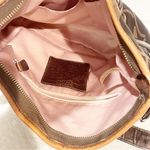 Coach  Signature Optic Chain Fabric & Leather Crossbody Bronze Brown Photo 2