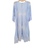 Rachel Zoe BOHO PERIWINKLE BLUE LAVENDER MESH NET LACE KIMONO DUSTER CARDIGAN OS Photo 3