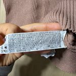 Forever 21  Women’s Ribbed Square Neck Long Sleeve Shimmer Top – Size L Photo 5