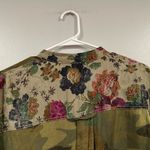 Anthropologie Pilcro Relaxed Mixed Leopard Camo Floral Print Buttoned Shirt M Photo 4