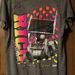 RICO ABREN SIGNED Sprint Car racer Women's Gray Racing Graphic Tee Size L Photo 2
